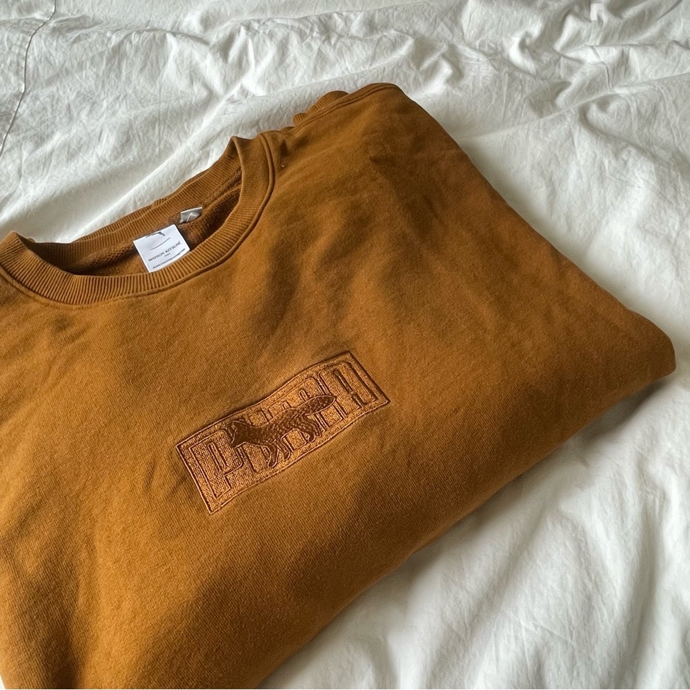 Maison Kitsune Brown Puma Edition Logo Sweatshirt